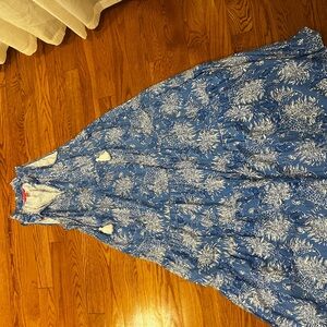 Lilly Pulitzer Blue and White Maxi Dress